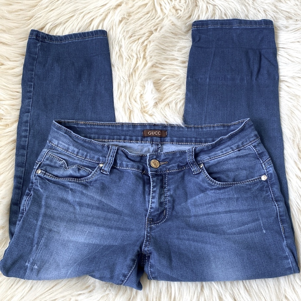 Gucci Women's Blue Denim Jeans